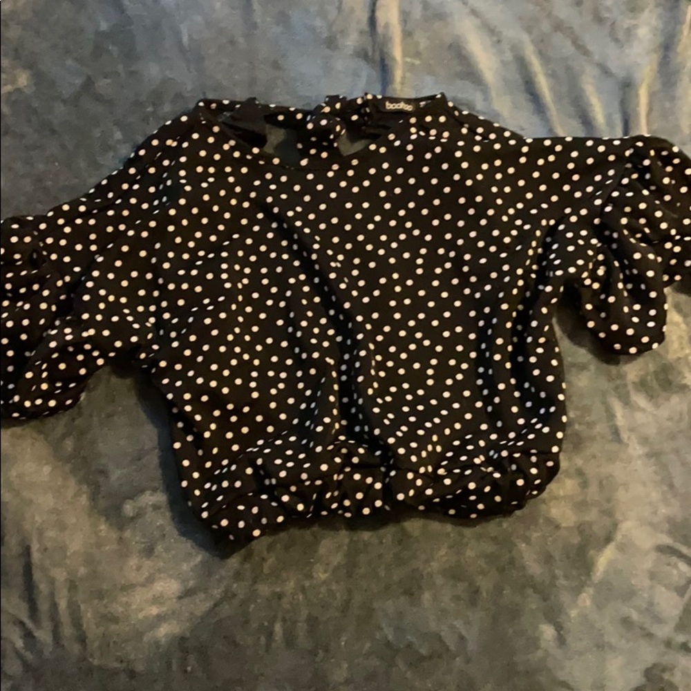 Cropped open-back top